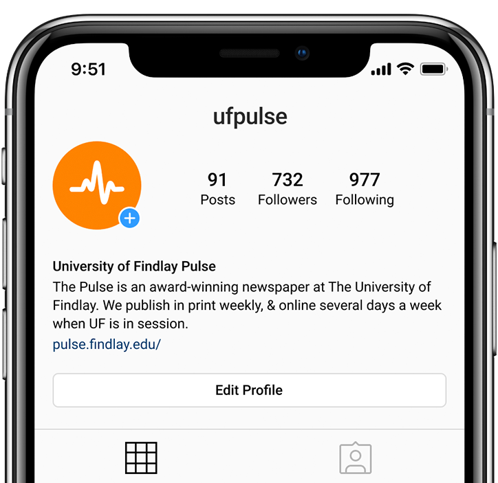 The new pulse logo on Instagram